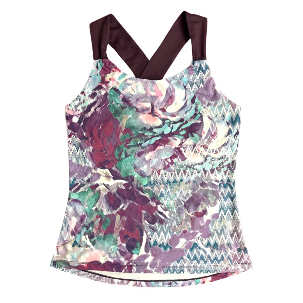 PrAna Phoebe Tank - Sangria Garden, XL